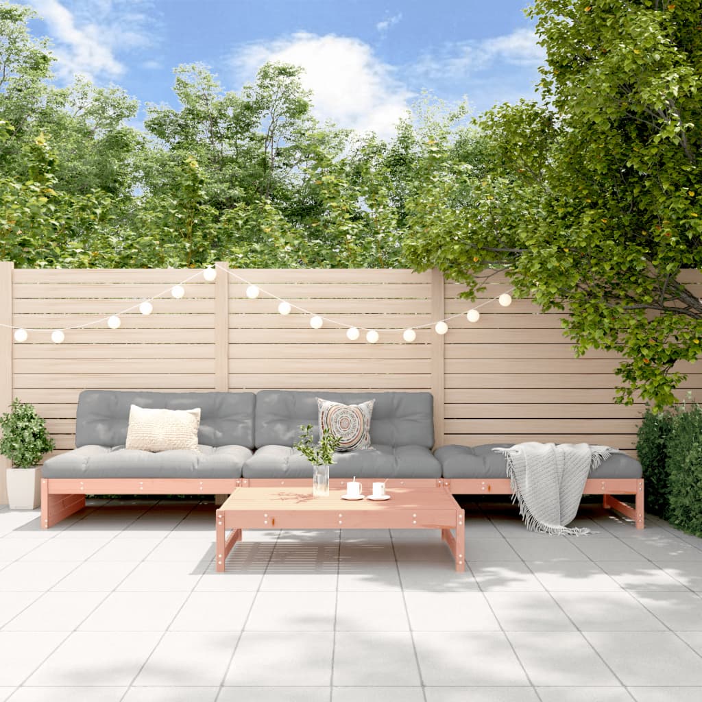 JUNG Vida 4-tlg. Garten-Lounge-Set mit Kissen Massivholz Douglasie