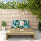 JUNG Vida 2-tlg. Garten-Lounge-Set mit Kissen Imprägniertes Kiefernholz