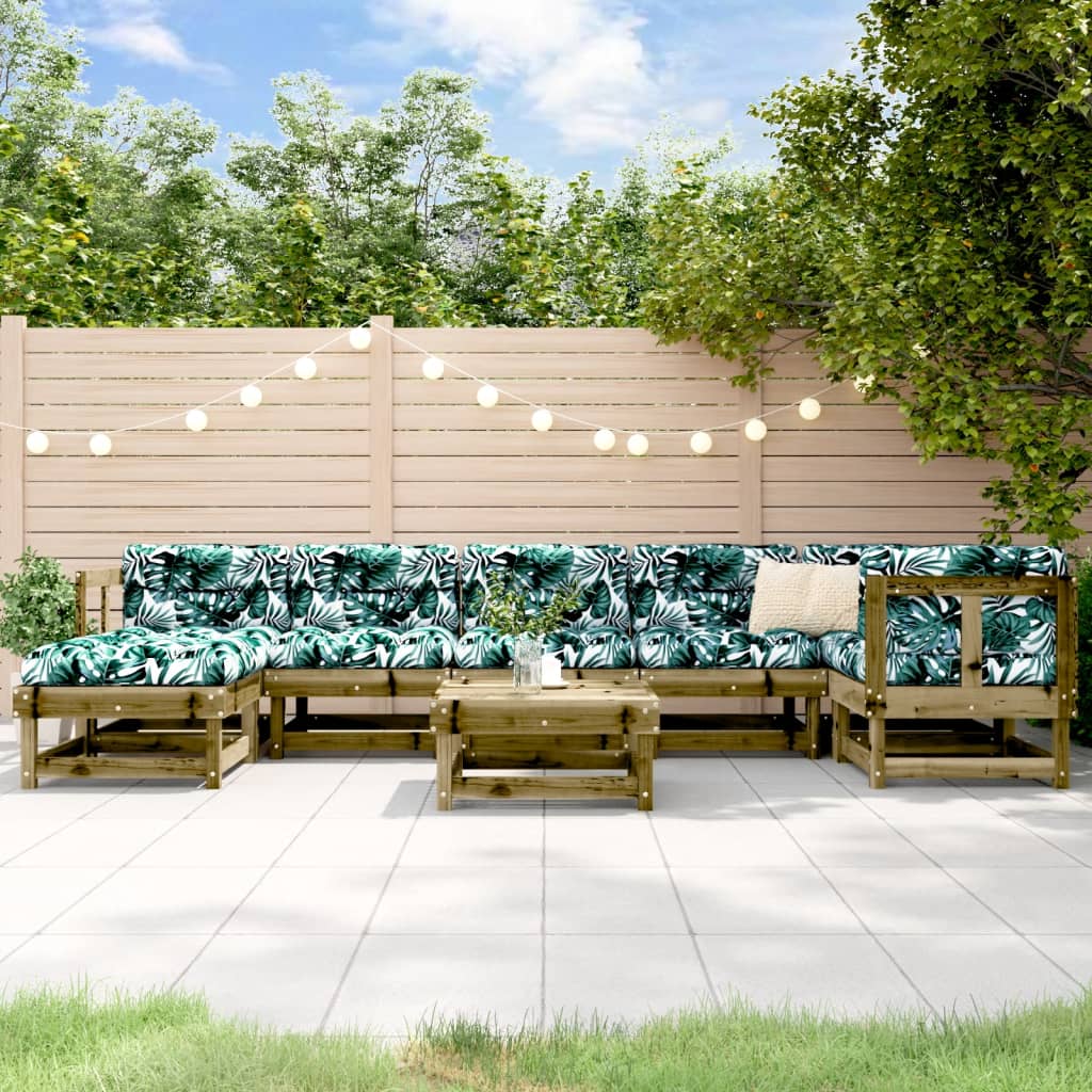 JUNG Vida 8-tlg. Garten-Lounge-Set Kiefernholz Imprägniert