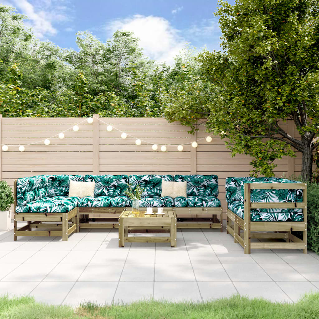 JUNG Vida 8-tlg. Garten-Lounge-Set Kiefernholz Imprägniert