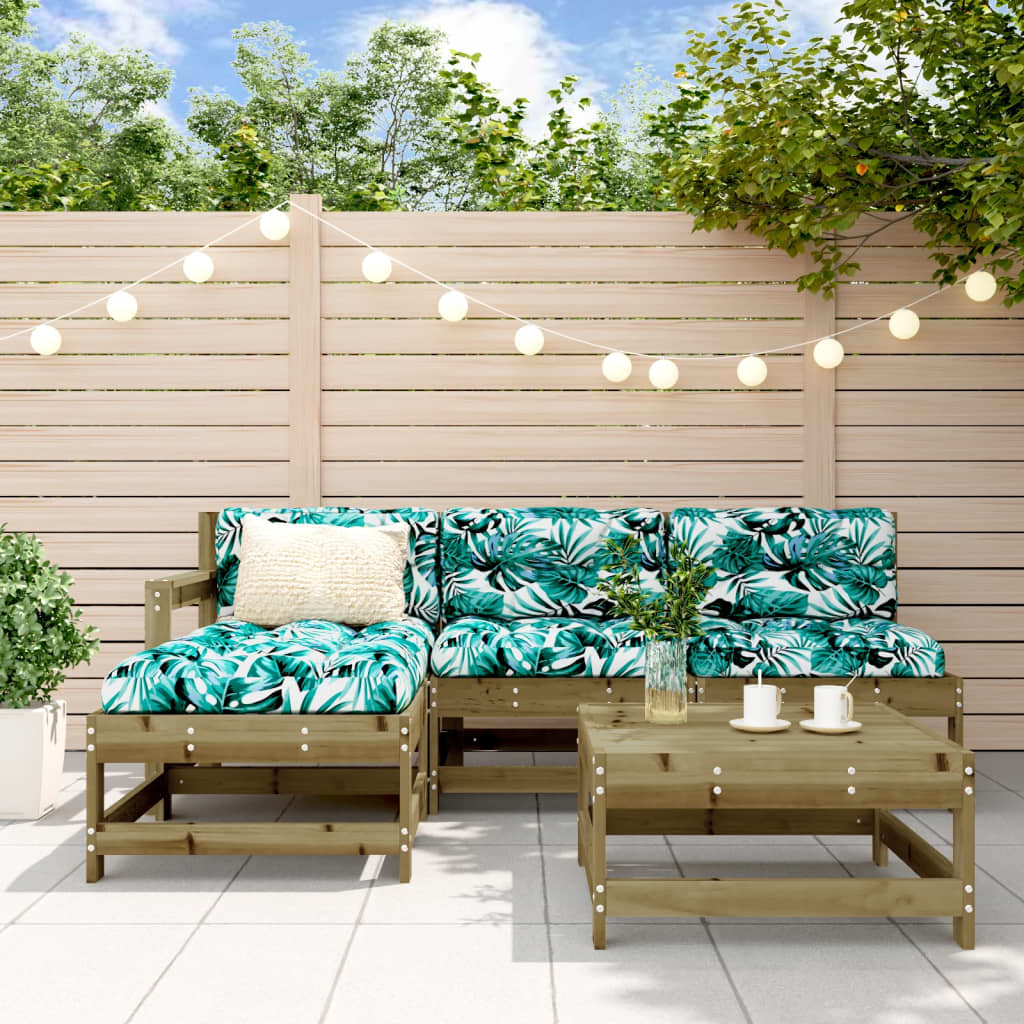 JUNG Vida 5-tlg. Garten-Lounge-Set Kiefernholz Imprägniert