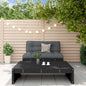 JUNG Vida 2-tlg. Garten-Lounge-Set Schwarz Massivholz Kiefer
