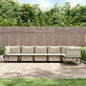 JUNG Vida 6-tlg. Garten-Lounge-Set mit Kissen Anthrazit Poly Rattan
