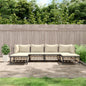 JUNG Vida 6-tlg. Garten-Lounge-Set mit Kissen Anthrazit Poly Rattan