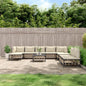 JUNG Vida 10-tlg. Garten-Lounge-Set mit Kissen Anthrazit Poly Rattan