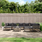 JUNG Vida 10-tlg. Garten-Lounge-Set mit Kissen Anthrazit Poly Rattan