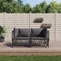 JUNG Vida 2-tlg. Garten-Lounge-Set mit Kissen Anthrazit Stahl