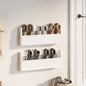 JUNG Vida Wand-Schuhregale 2 Stk. Weiß 59x9x23 cm Massivholz Kiefer