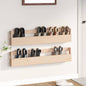 JUNG Vida Wand-Schuhregale 2 Stk. 110x9x23 cm Massivholz Kiefer