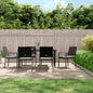 JUNG Vida 7-tlg. Garten-Essgruppe mit Kissen Poly Rattan und Stahl