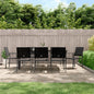 JUNG Vida 9-tlg. Garten-Essgruppe Poly Rattan und Stahl