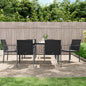 JUNG Vida Gartenstühle mit Kissen 6 Stk. Schwarz 56x59x84 cm Poly Rattan