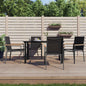 JUNG Vida Gartenstühle 4 Stk. Schwarz 55x61,5x90 cm Textilene und Stahl