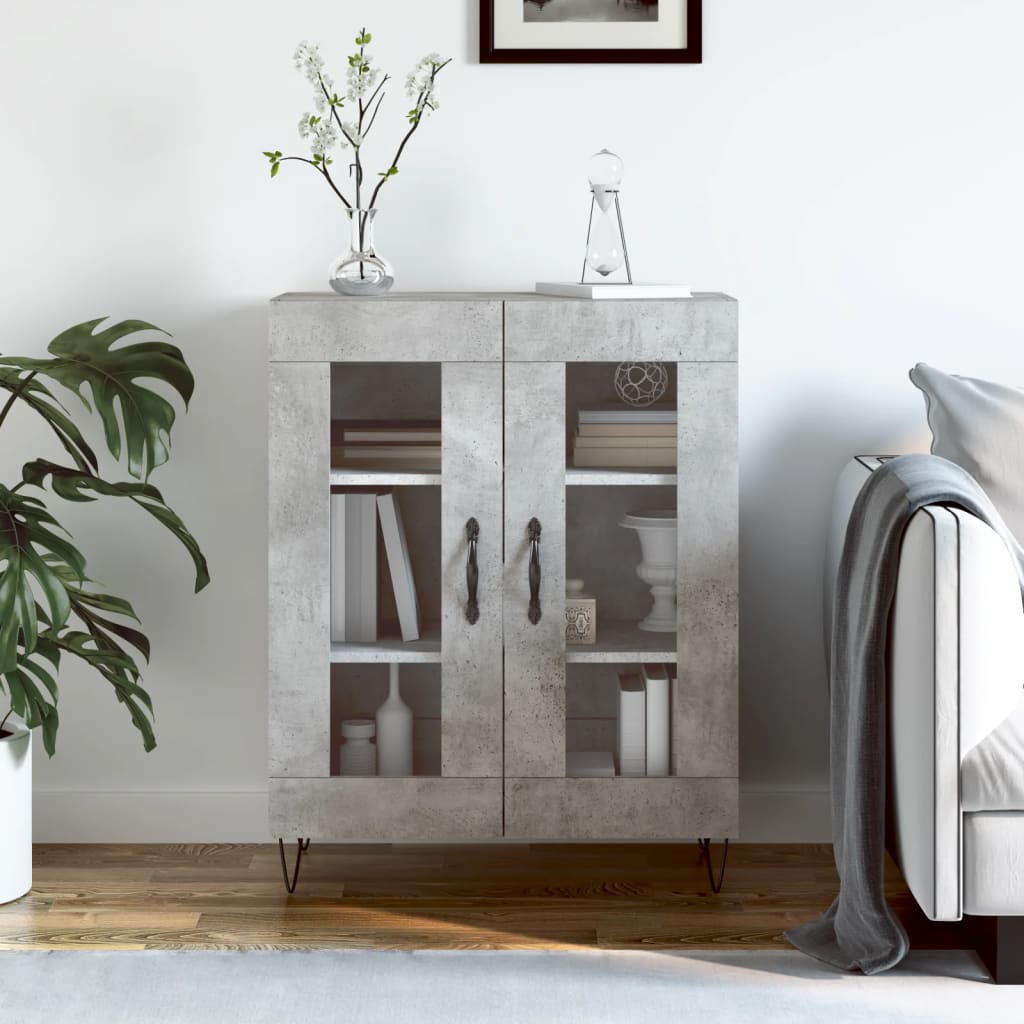JUNG Vida Sideboard Betongrau 69,5x34x90 cm Holzwerkstoff