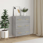 JUNG Vida Sideboard Grau Sonoma 69,5x34x90 cm Holzwerkstoff