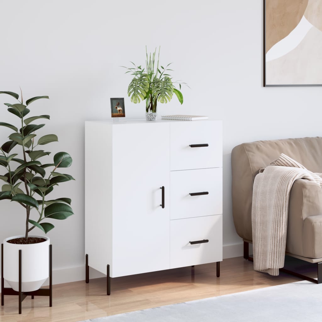 JUNG Vida Sideboard Hochglanz-Weiß 69,5x34x90 cm Holzwerkstoff
