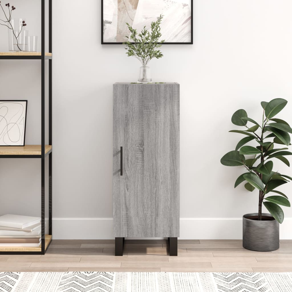 JUNG Vida Sideboard Grau Sonoma 34,5x34x90 cm Holzwerkstoff