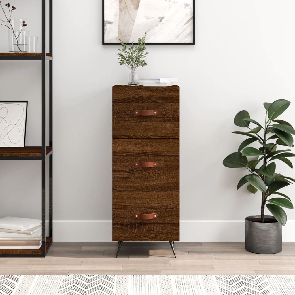 JUNG Vida Sideboard Braun Eichen-Optik 34,5x34x90 cm Holzwerkstoff