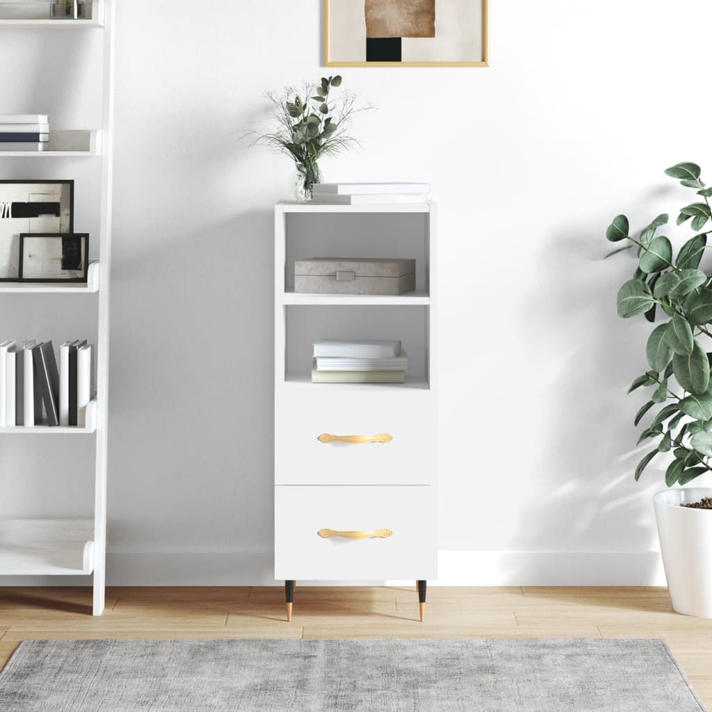 JUNG Vida Sideboard Weiß 34,5x34x90 cm Holzwerkstoff