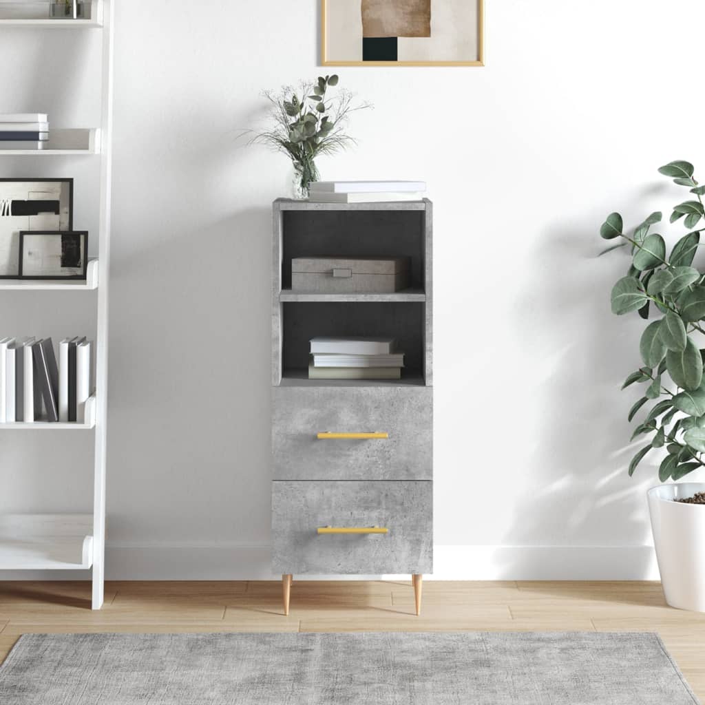 JUNG Vida Sideboard Betongrau 34,5x34x90 cm Holzwerkstoff