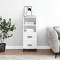 JUNG Vida Sideboard Hochglanz-Weiß 34,5x34x90 cm Holzwerkstoff