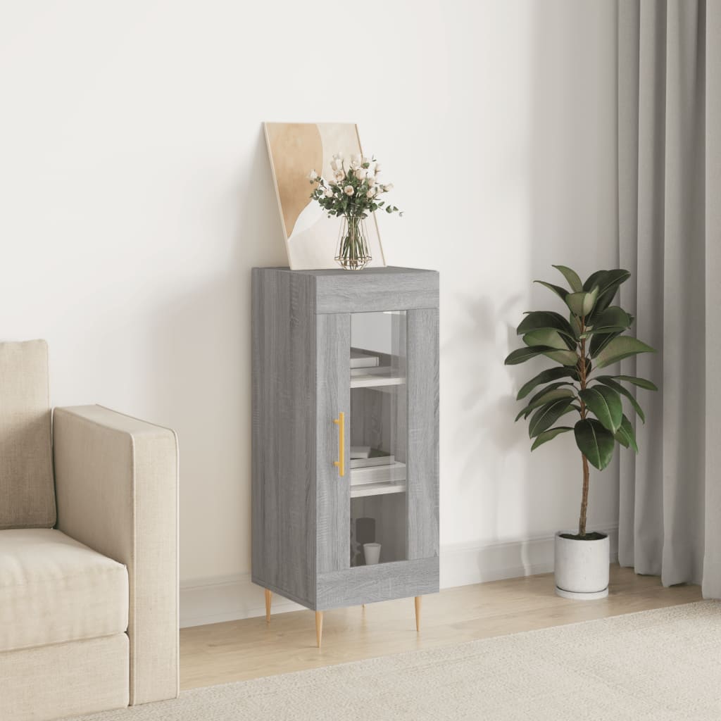 JUNG Vida Sideboard Grau Sonoma 34,5x34x90 cm Holzwerkstoff