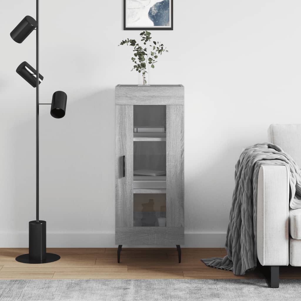 JUNG Vida Sideboard Grau Sonoma 34,5x34x90 cm Holzwerkstoff