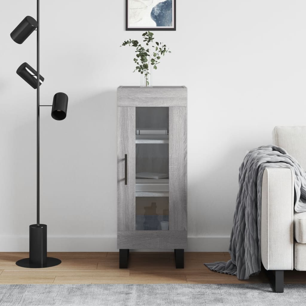 JUNG Vida Sideboard Grau Sonoma 34,5x34x90 cm Holzwerkstoff