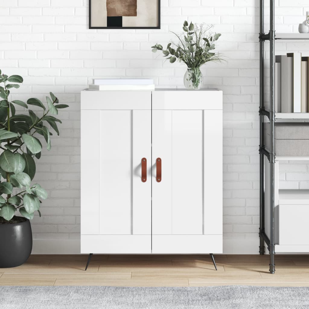 JUNG Vida Sideboard Hochglanz-Weiß 69,5x34x90 cm Holzwerkstoff