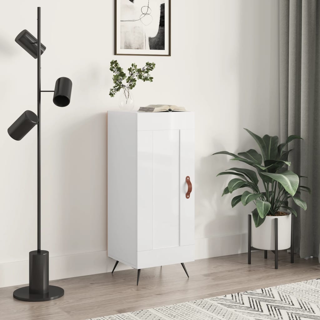 JUNG Vida Sideboard Hochglanz-Weiß 34,5x34x90 cm Holzwerkstoff