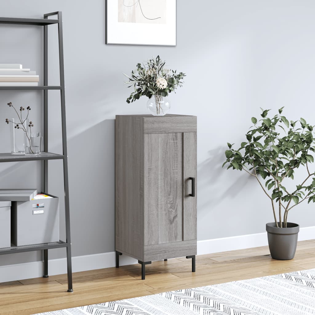 JUNG Vida Sideboard Grau Sonoma 34,5x34x90 cm Holzwerkstoff