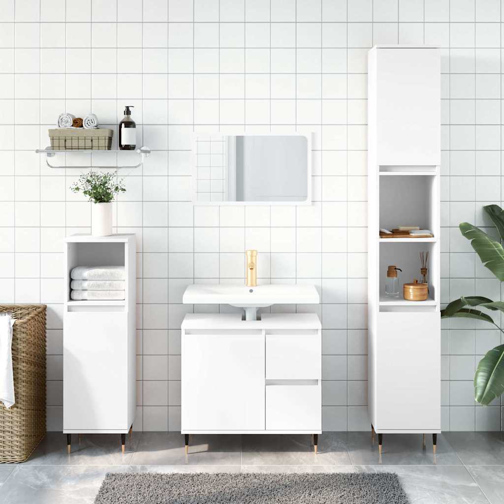 JUNG Vida Badschrank Weiß 65x33x60 cm Holzwerkstoff