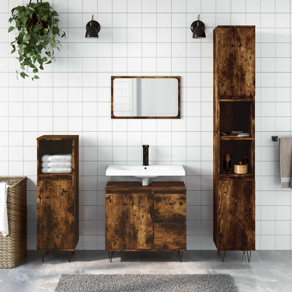 JUNG Vida Badschrank Räuchereiche 65x33x60 cm Holzwerkstoff