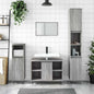 JUNG Vida Badschrank Grau Sonoma 80x33x60 cm Holzwerkstoff