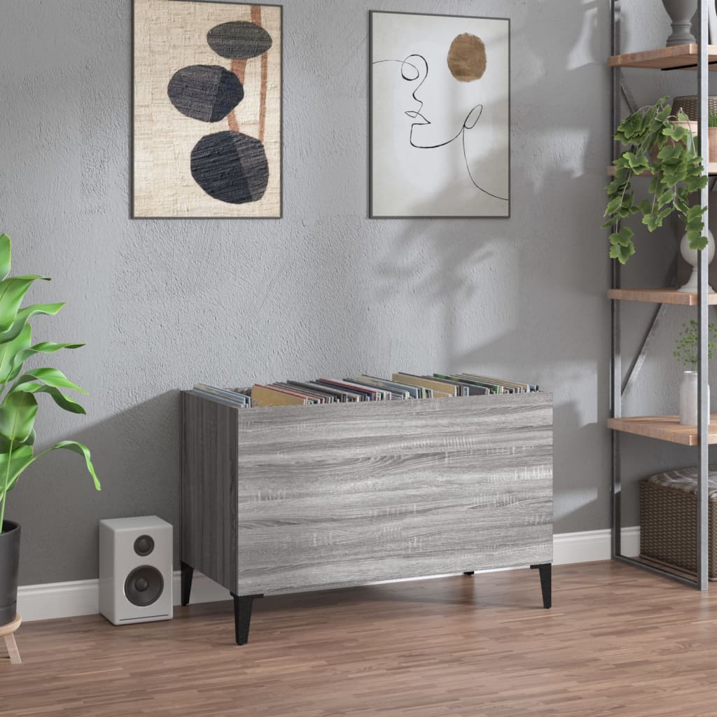 JUNG Vida Plattenschrank Grau Sonoma 74,5x38x48 cm Holzwerkstoff