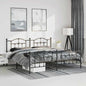 JUNG Vida Bettgestell mit Kopf- und Fußteil Metall Schwarz 193x203 cm