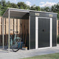 JUNG Vida Gartenhaus mit Schleppdach Anthrazit 277x107x181 cm Stahl