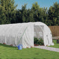 JUNG Vida Gewächshaus mit Stahlrahmen Weiß 18 m² 6x3x2 m