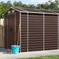 JUNG Vida Gartenhaus Braun 191x555x198 cm Verzinkter Stahl