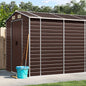 JUNG Vida Gerätehaus Braun 191x895x198 cm Verzinkter Stahl