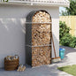 JUNG Vida Holzkorb Anthrazit 80x45x190 cm Verzinkter Stahl