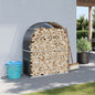 JUNG Vida Holzkorb Anthrazit 120 x 45 x 140 cm Verzinkter Stahl