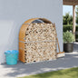 JUNG Vida Kaminholzunterstand Holzoptik 120x45x140 cm Verzinkter Stahl