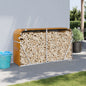 JUNG Vida Kaminholzunterstand Holzoptik 180x45x100 cm Verzinkter Stahl