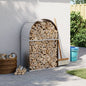 JUNG Vida Kaminholzunterstand Silbern 80x45x120 cm Verzinkter Stahl