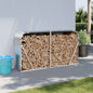JUNG Vida Kaminholzunterstand Silbern 180x45x100 cm Verzinkter Stahl