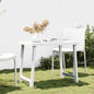 JUNG Vida Campingtisch Weiß 79x56x64 cm PP Holzoptik