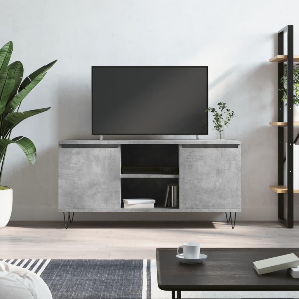 JUNG Vida TV-Schrank Betongrau 104x35x50 cm Holzwerkstoff