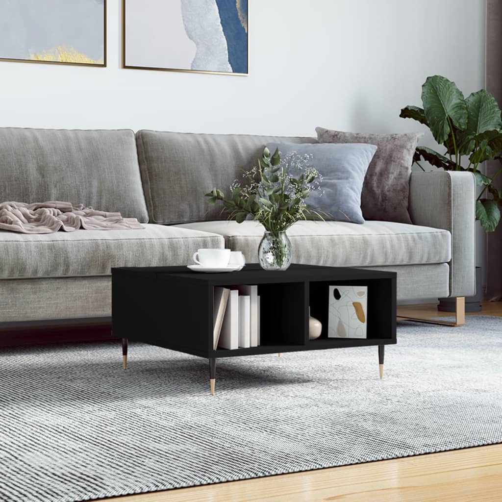 JUNG Vida Couchtisch Schwarz 60x60x30 cm Holzwerkstoff