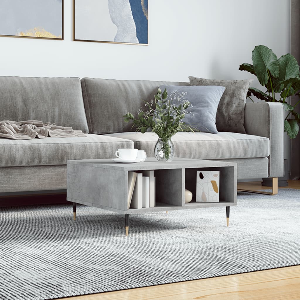 JUNG Vida Couchtisch Betongrau 60x60x30 cm Holzwerkstoff
